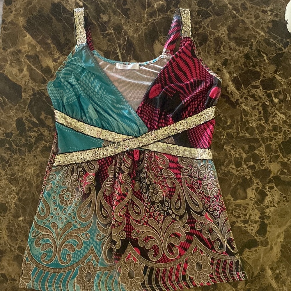 sequin patterned top